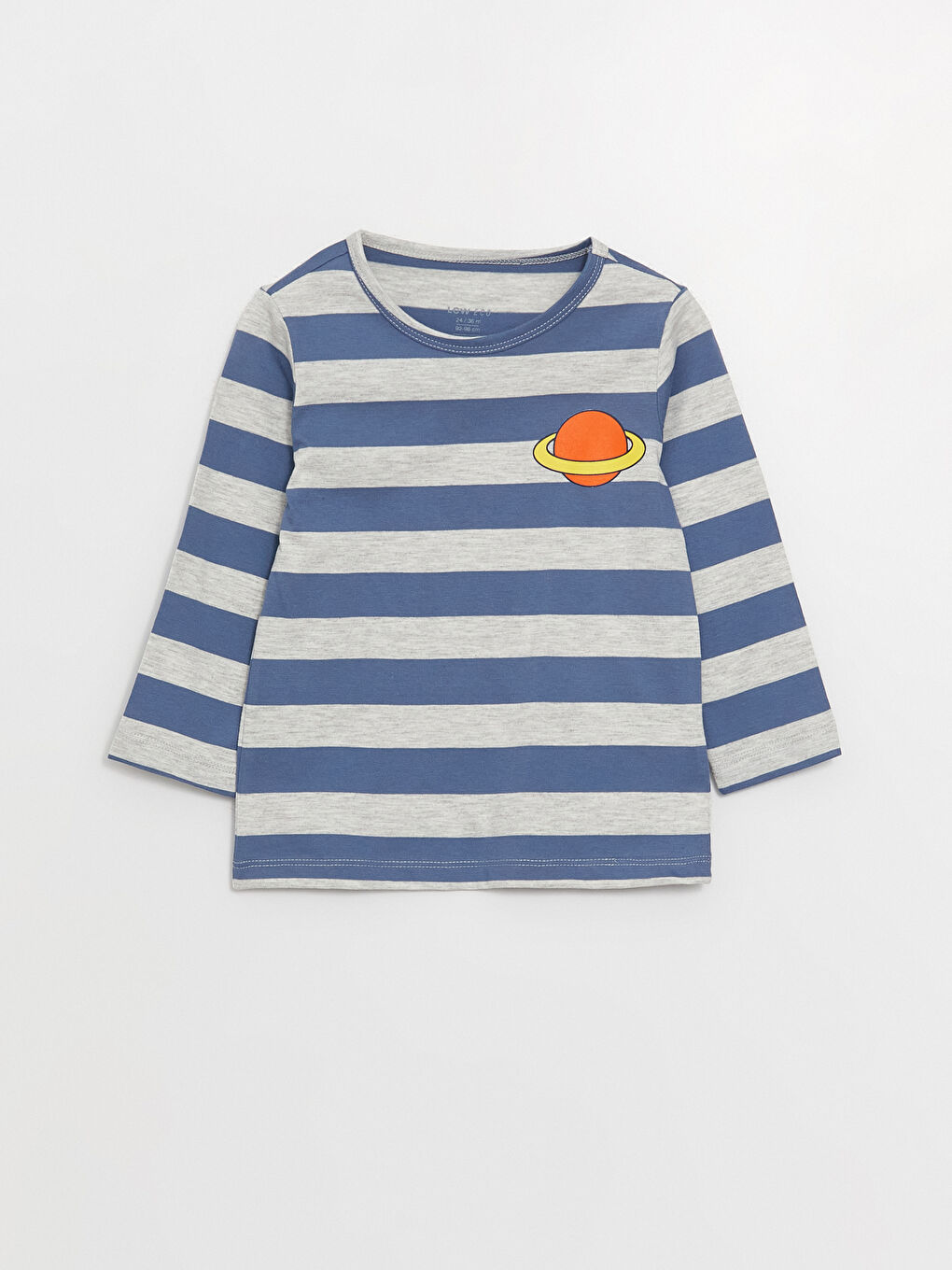 Mavi Bisiklet Yaka Uzun Kollu Erkek Bebek Pijama Takımı-1