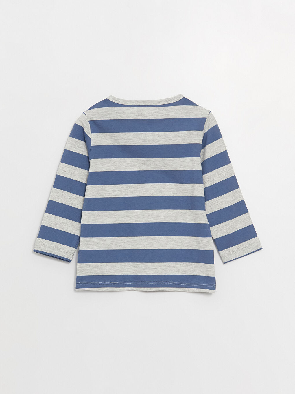 Mavi Bisiklet Yaka Uzun Kollu Erkek Bebek Pijama Takımı-3