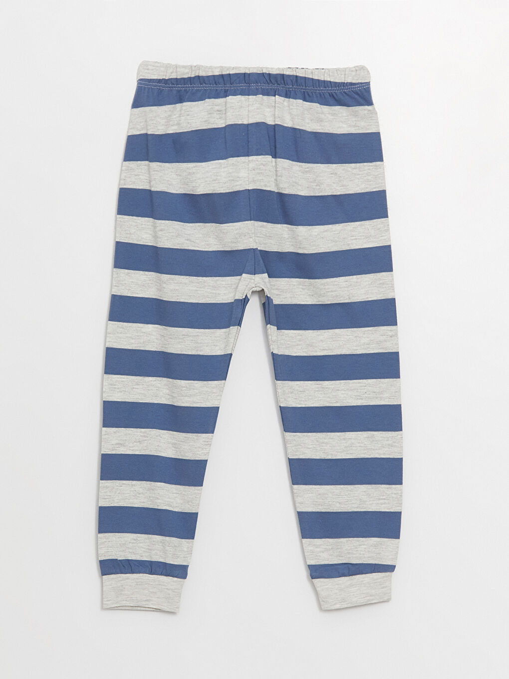 Mavi Bisiklet Yaka Uzun Kollu Erkek Bebek Pijama Takımı-4