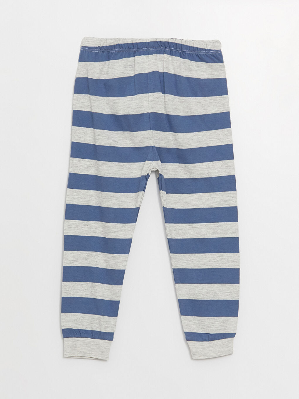 Mavi Bisiklet Yaka Uzun Kollu Erkek Bebek Pijama Takımı-6