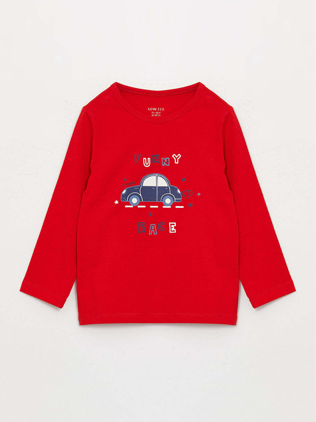 Kırmızı Bisiklet Yaka Baskılı Erkek Bebek Pijama Takımı-1