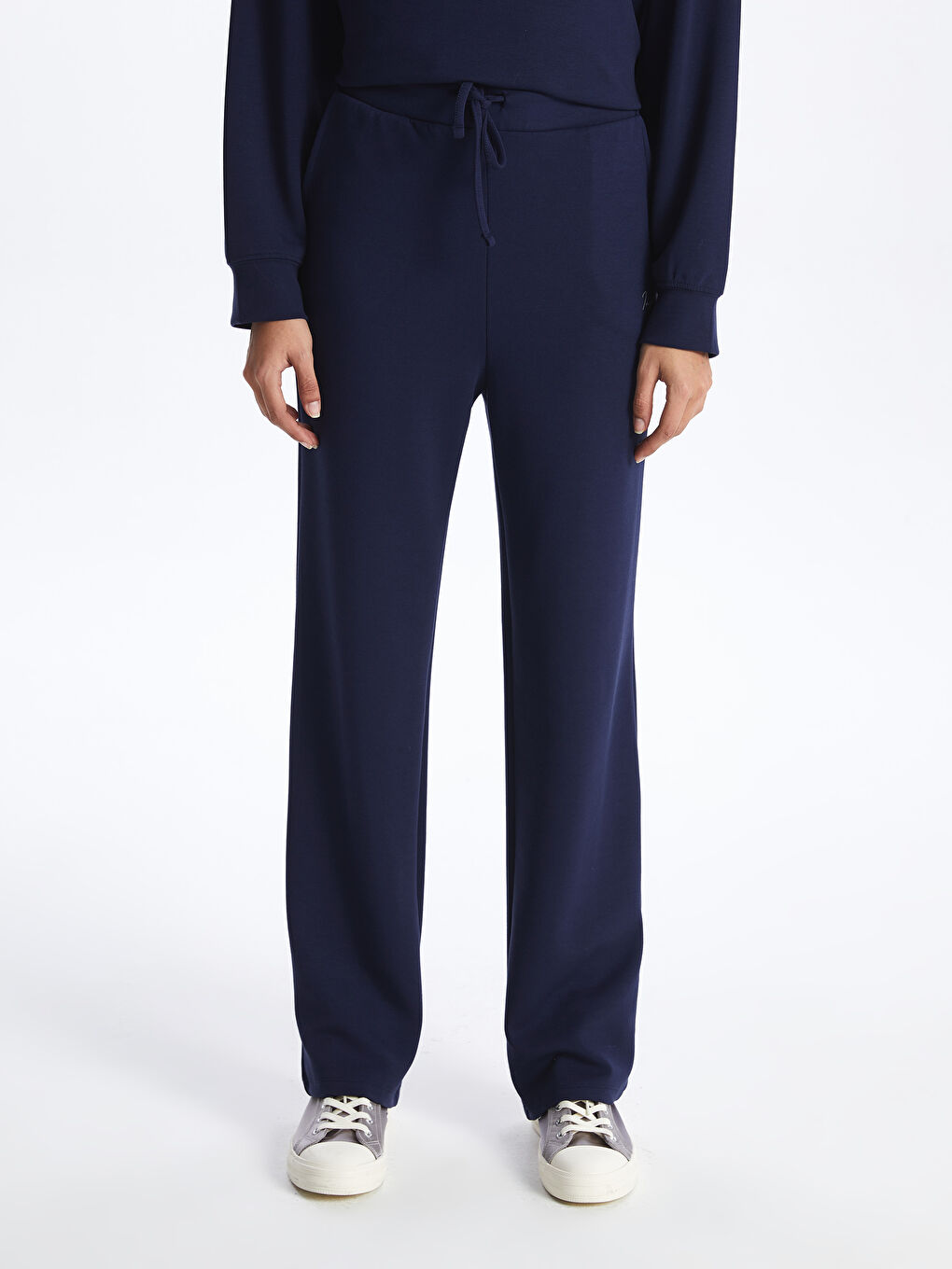 Elastic Waist Printed Women's Thick Sweatpants-2