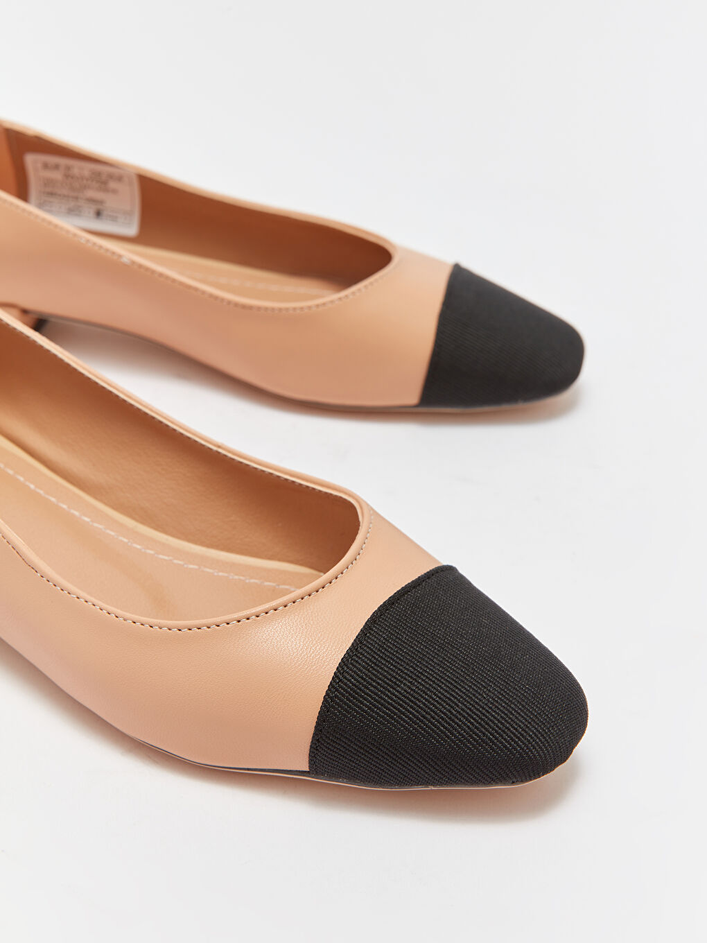 Bej Deri Görünümlü Sivri Burun Kadın Topuklu Babet-2