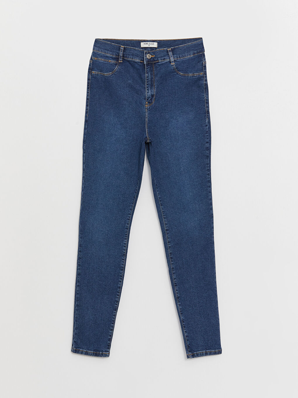 LCWAIKIKI Basic Orta İndigo Rodeo Jüpiter Süper Skinny Fit Kadın Jean Pantolon - 4