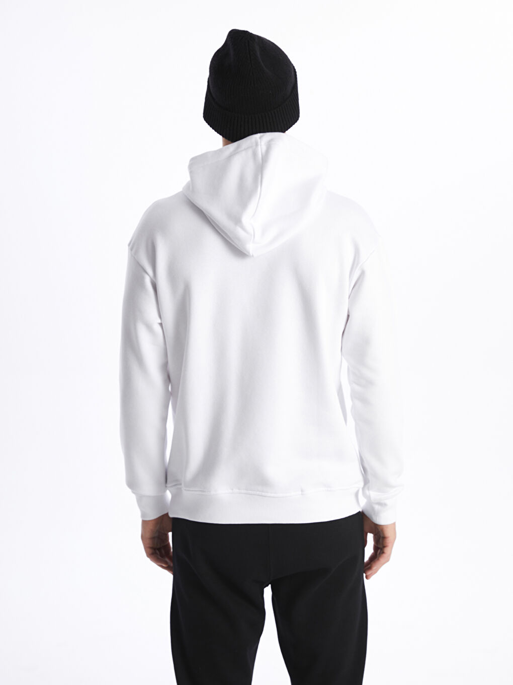 XSIDE Buxe Beyazı Uzun Kollu Baskılı Erkek Hoodie - 4