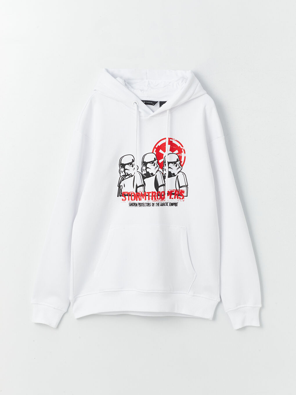 XSIDE Buxe Beyazı Uzun Kollu Baskılı Erkek Hoodie - 5