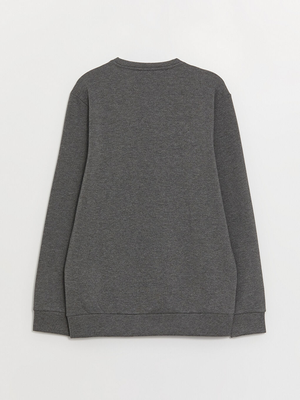 Antrasit Bisiklet Yaka Uzun Kollu Erkek Sweatshirt-7