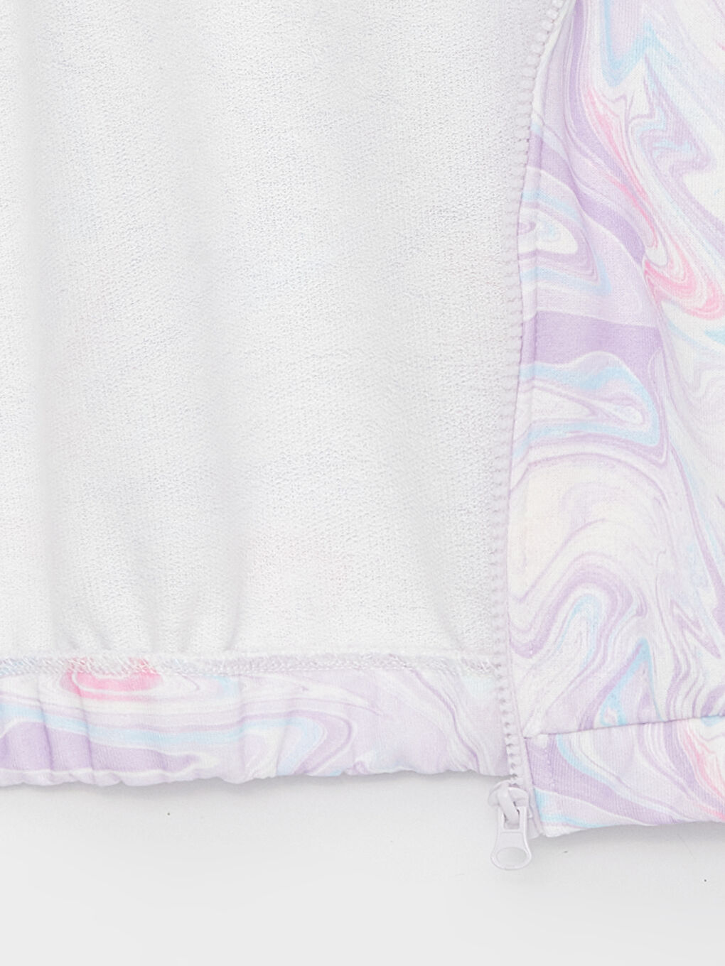 Hooded Batik Patterned Long Sleeve Girls' Zip-Up Sweatshirt-5