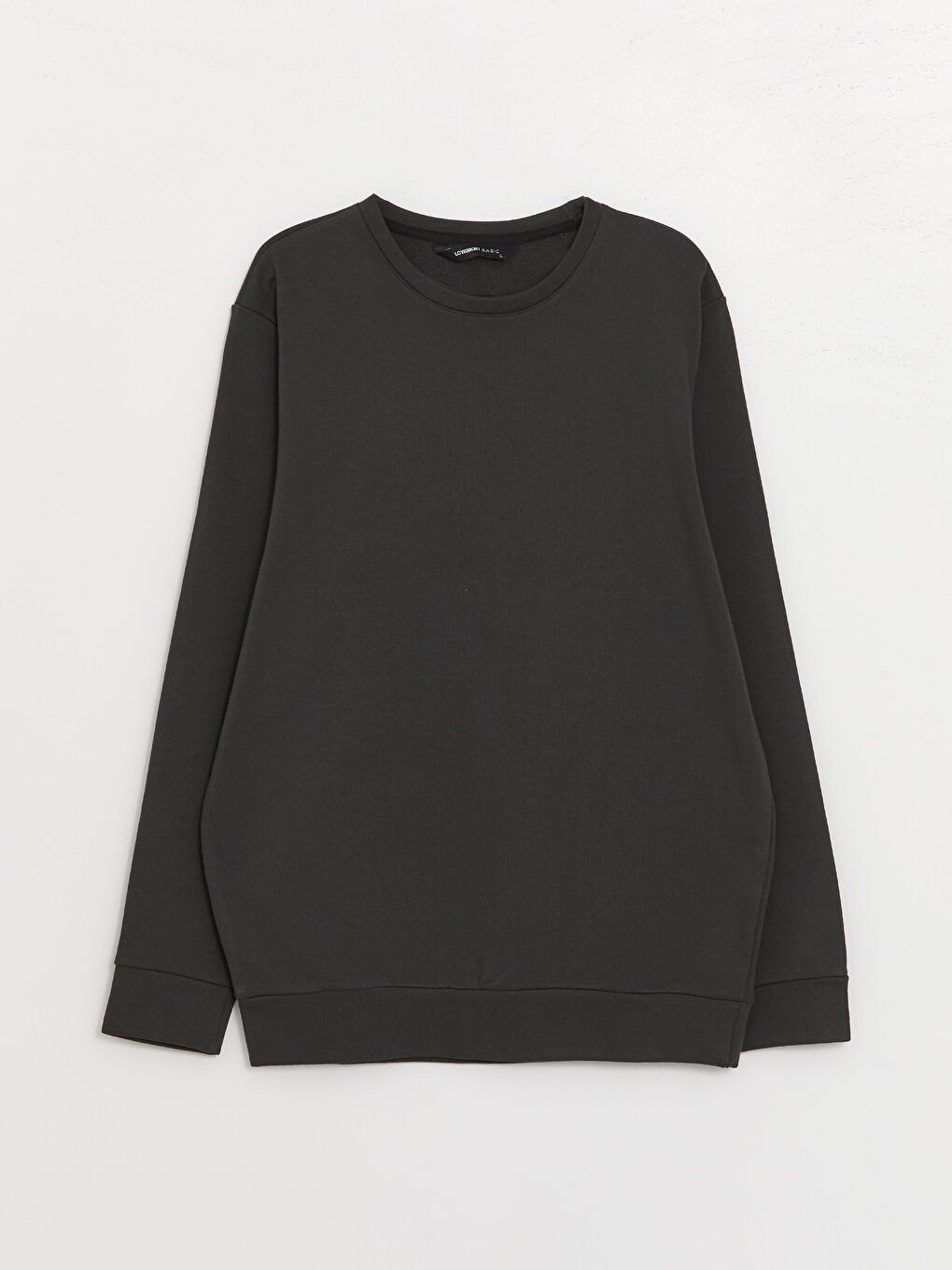 Haki Bisiklet Yaka Uzun Kollu Erkek Sweatshirt-5