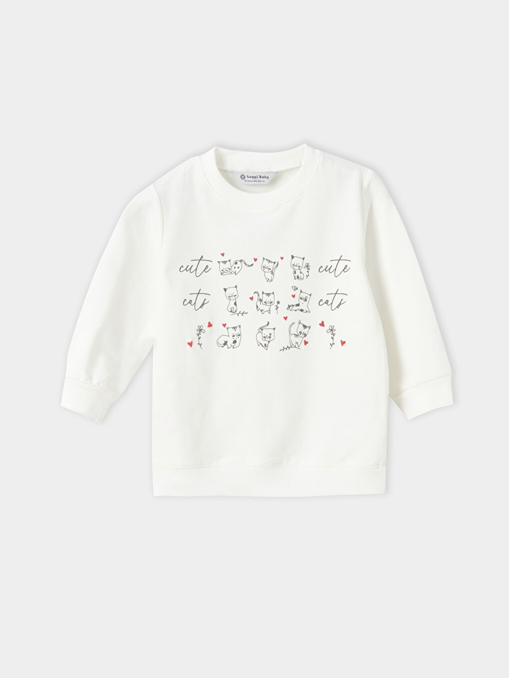 Fuşya Bisiklet Yaka Baskılı Uzun Kollu Kız Bebek 2'li Takım-1