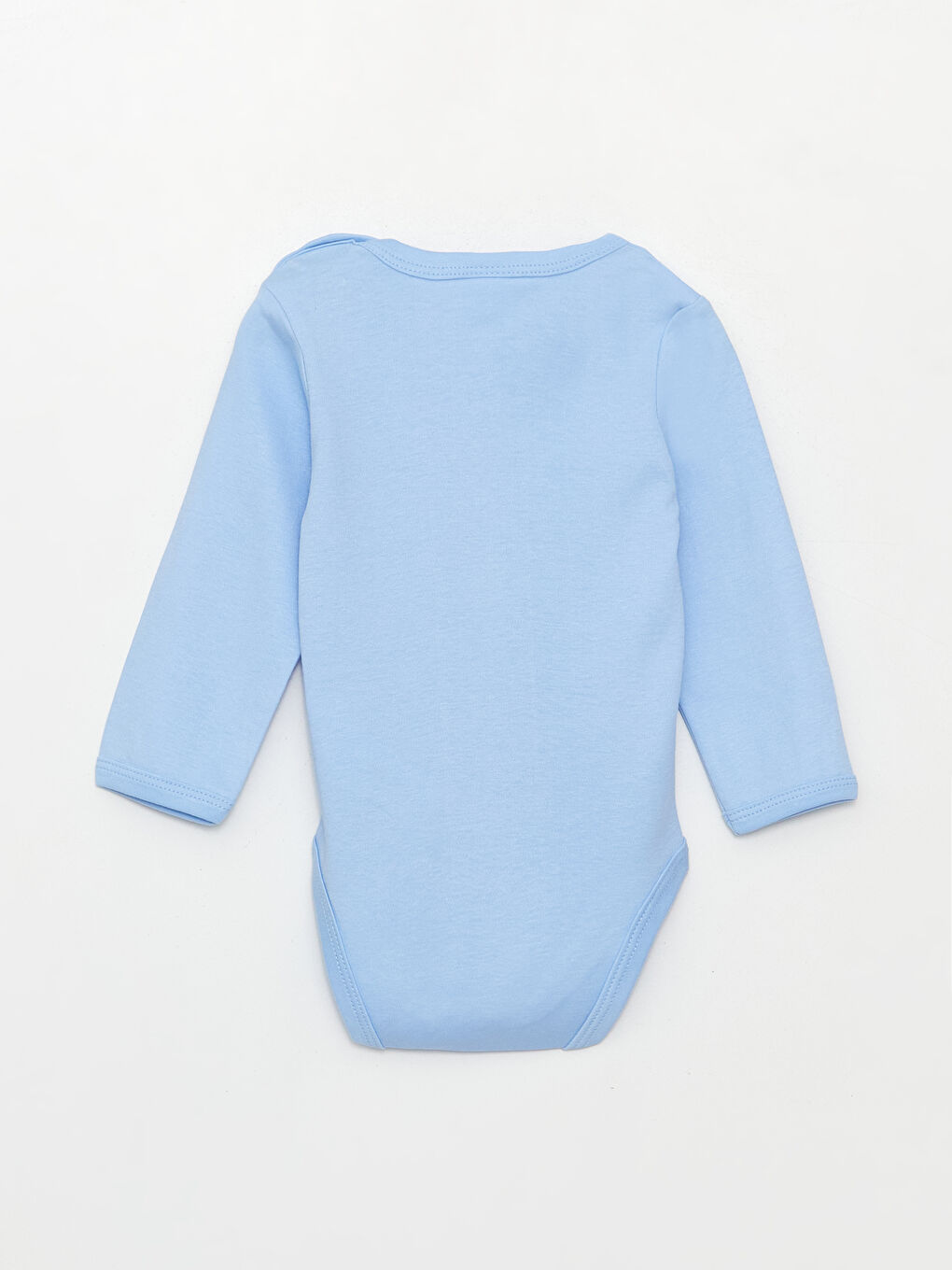 Mavi Bisiklet Yaka Uzun Kollu Baskılı Erkek Bebek Çıtçıtlı Bodysuit  2'li-4