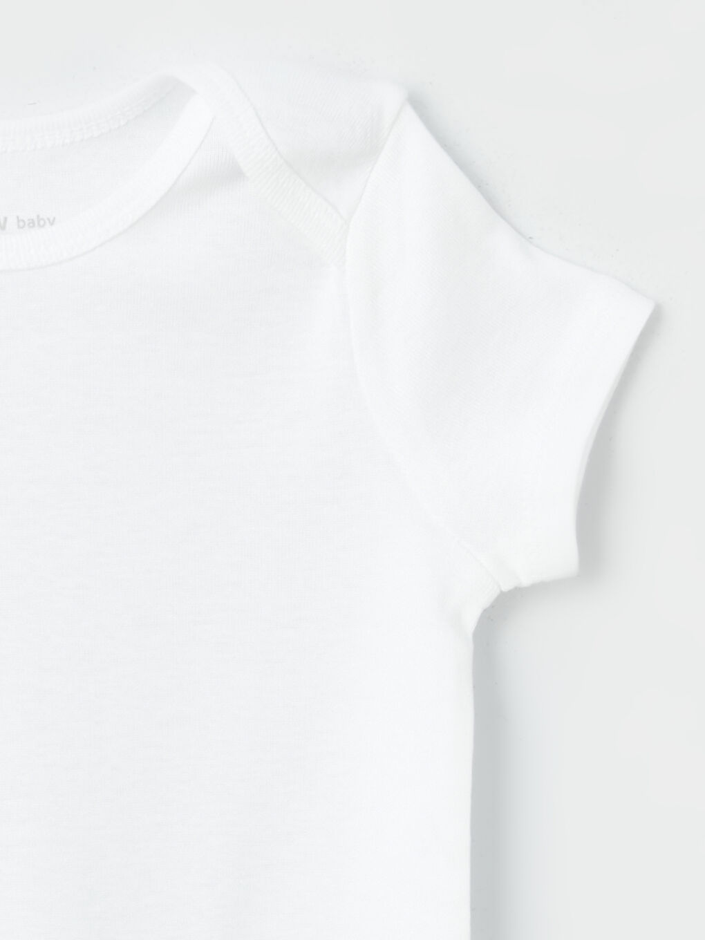 Ekru Bisiklet Yaka Basic Erkek Bebek Çıtçıtlı Bodysuit 3'lü-4