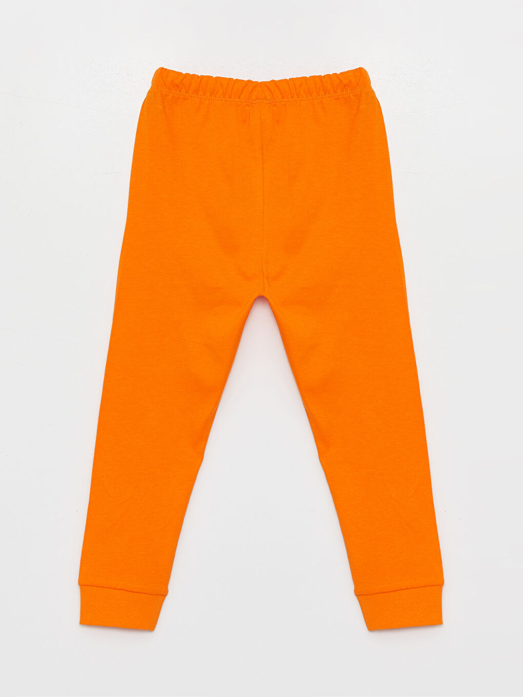 Turuncu Bisiklet Yaka Uzun Kollu Desenli Erkek Bebek Pijama Takımı-4