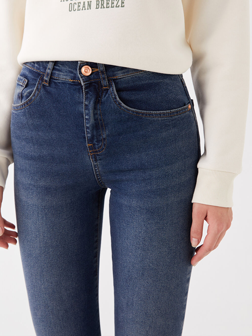 İndigo Mars Flare Kadın Jean Pantolon-2