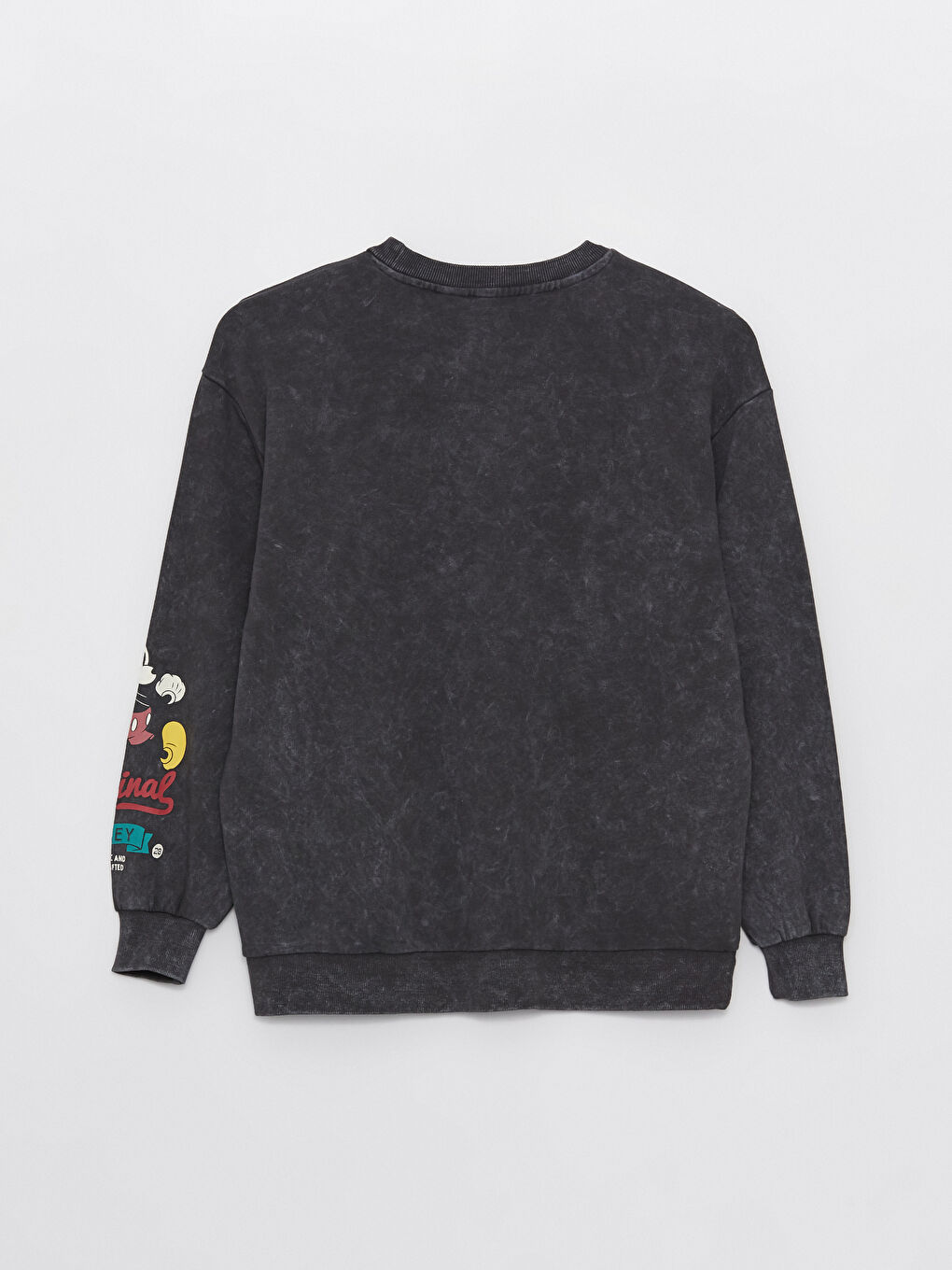 LCW Vision Antrasit Bisiklet Yaka Mickey Mouse Baskılı Uzun Kollu Oversize Kadın Sweatshirt - 6