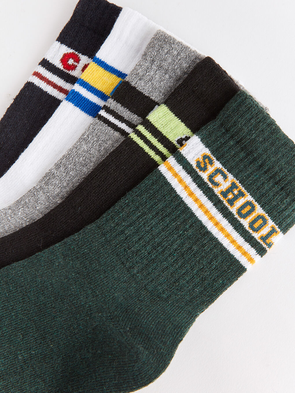 Karışık Desenli Erkek Çocuk Soket Çorap 5'li-2