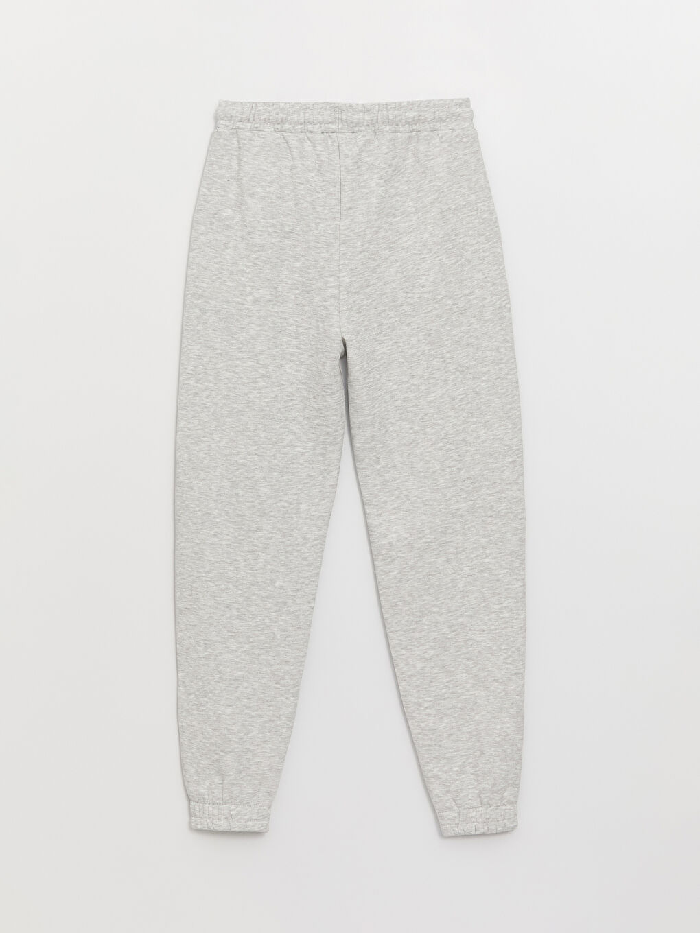 Gri Beli Lastikli Baskılı Kadın Kalın Jogger Eşofman Altı-6