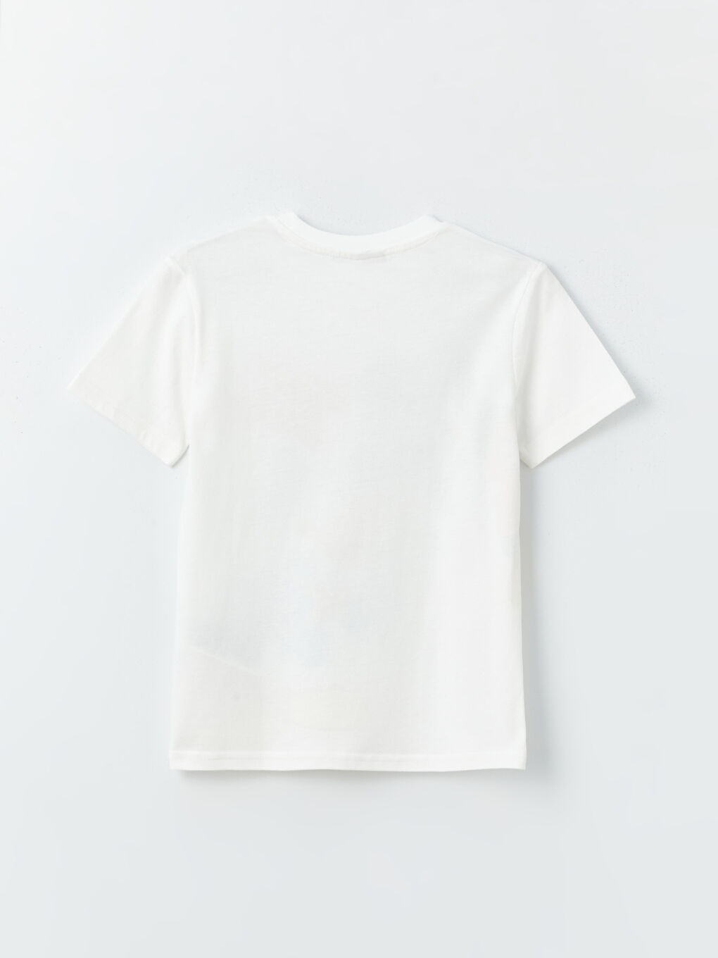 Ekru Bisiklet Yaka Mickey Mouse Baskılı Kısa Kollu Erkek Çocuk Tişört-1