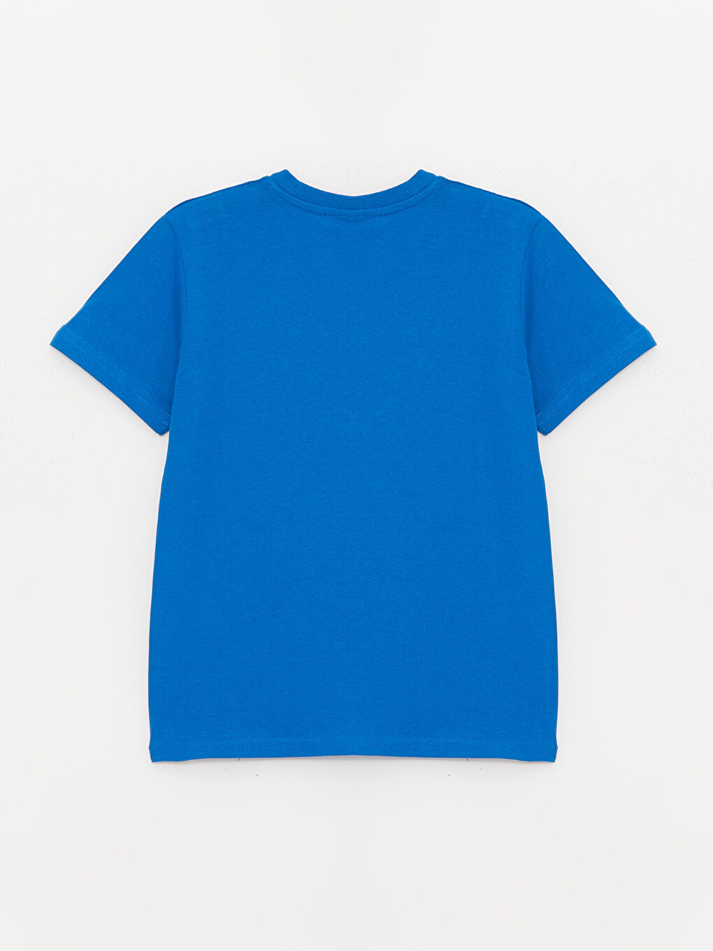 Mavi Bisiklet Yaka Spider-Man Baskılı Kısa Kollu Erkek Çocuk Tişört-1