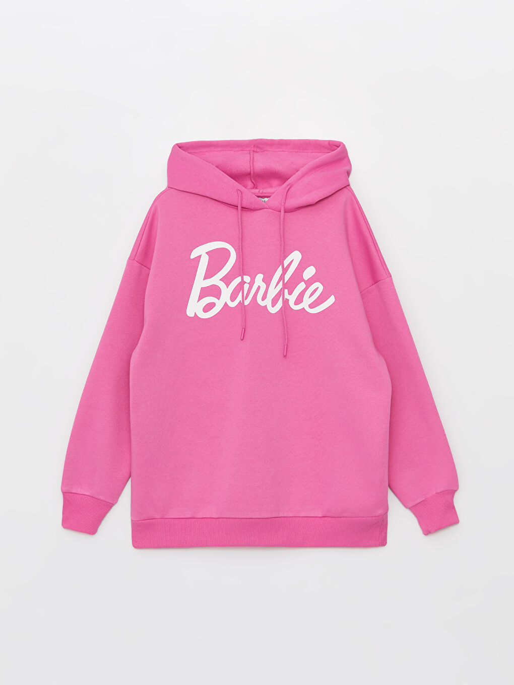 LCW Vision Pembe Barbie Baskılı Uzun Kollu Oversize Kadın Hoodie - 5