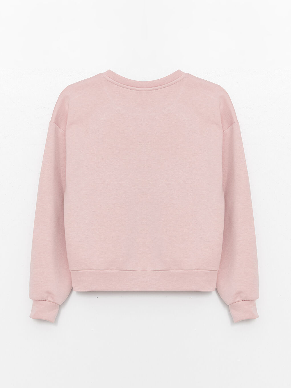 LCW Kids Mat Pembe Bisiklet Yaka Baskılı Uzun Kollu Kız Çocuk Sweatshirt - 3