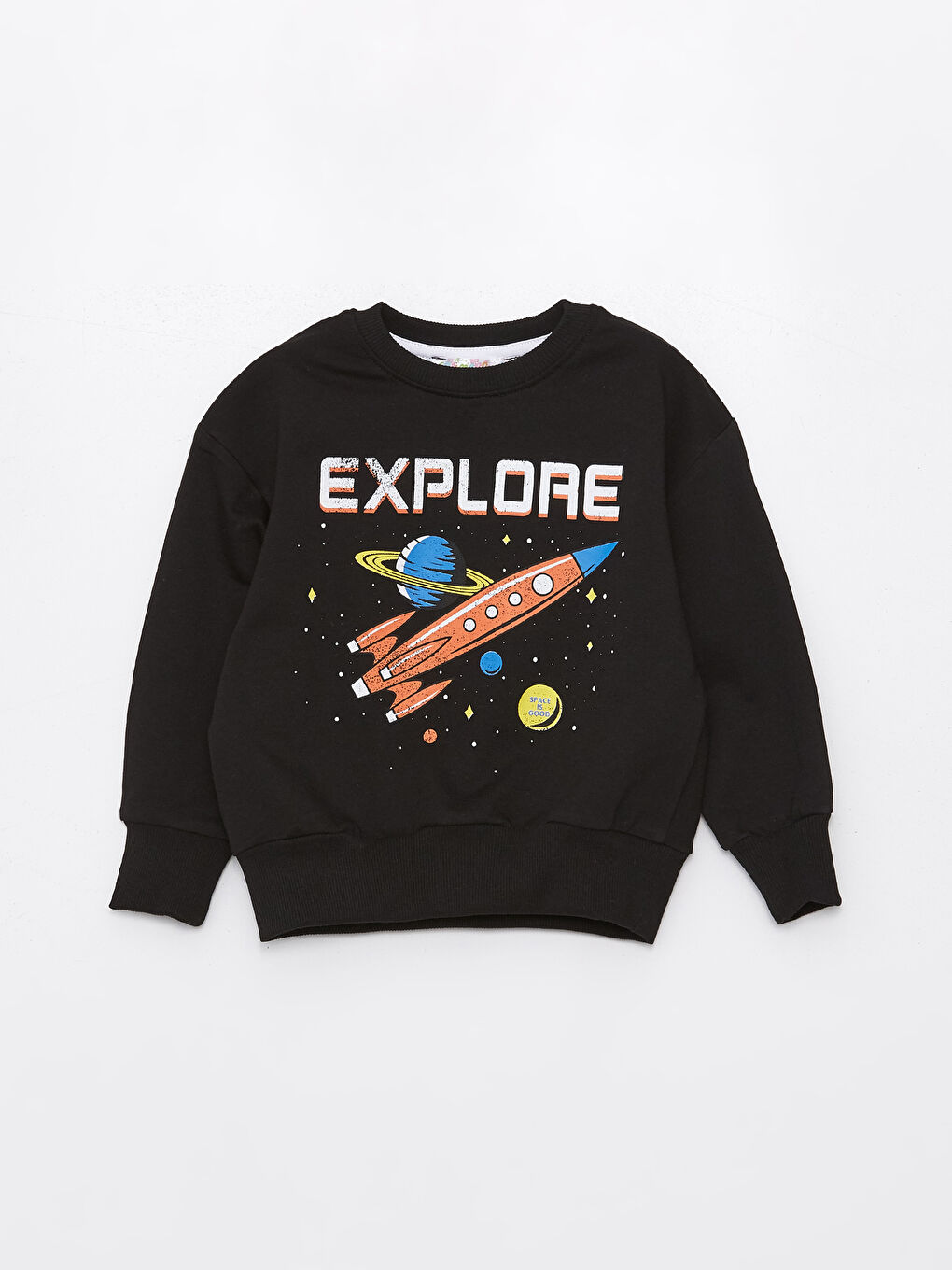 Calimera Kids Gri Bisiklet Yaka Uzun Kollu Erkek Bebek Sweatshirt 2'li - 1