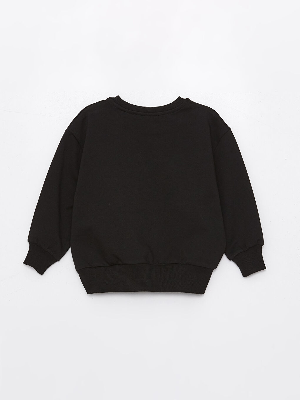 Siyah Bisiklet Yaka Uzun Kollu Erkek Bebek Sweatshirt 2'li-2