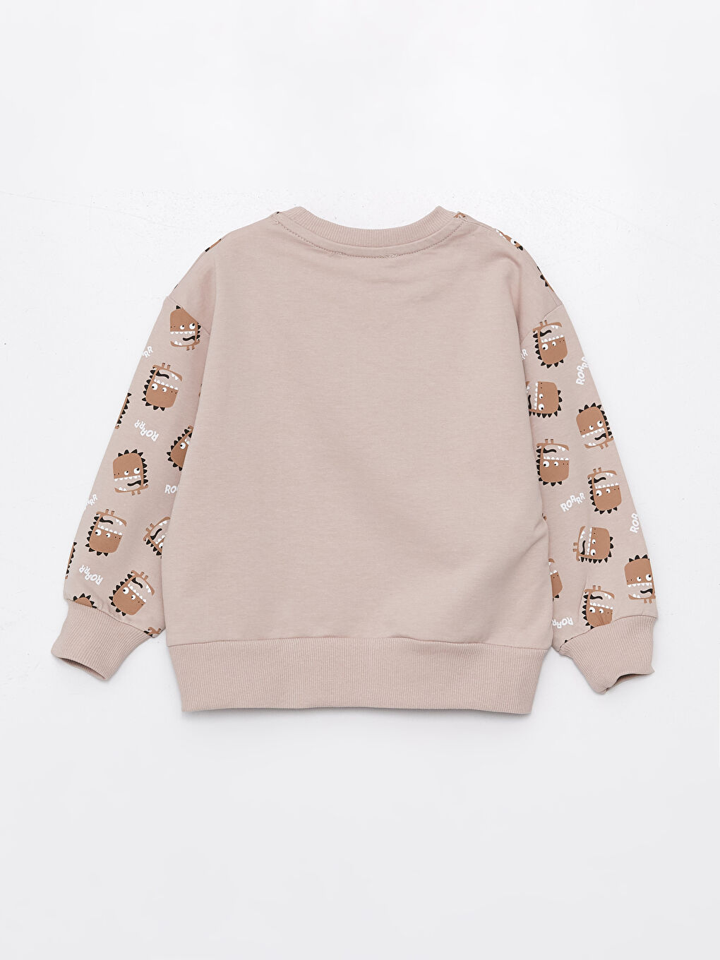 Siyah Bisiklet Yaka Uzun Kollu Erkek Bebek Sweatshirt 2'li-4