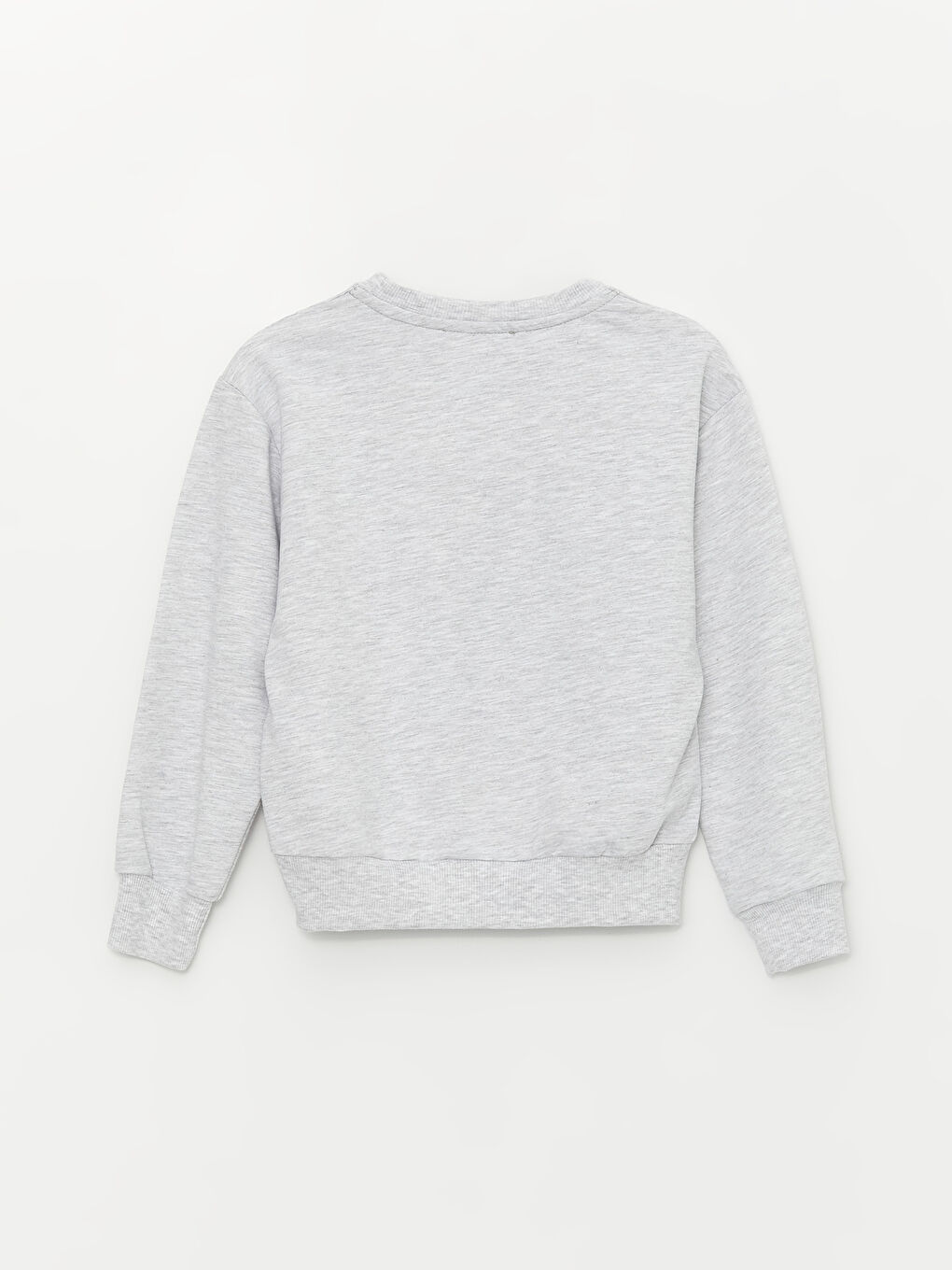 Gri Bisiklet Yaka Uzun Kollu Erkek Çocuk Sweatshirt ve Eşofman Alt 2'li Takım-3