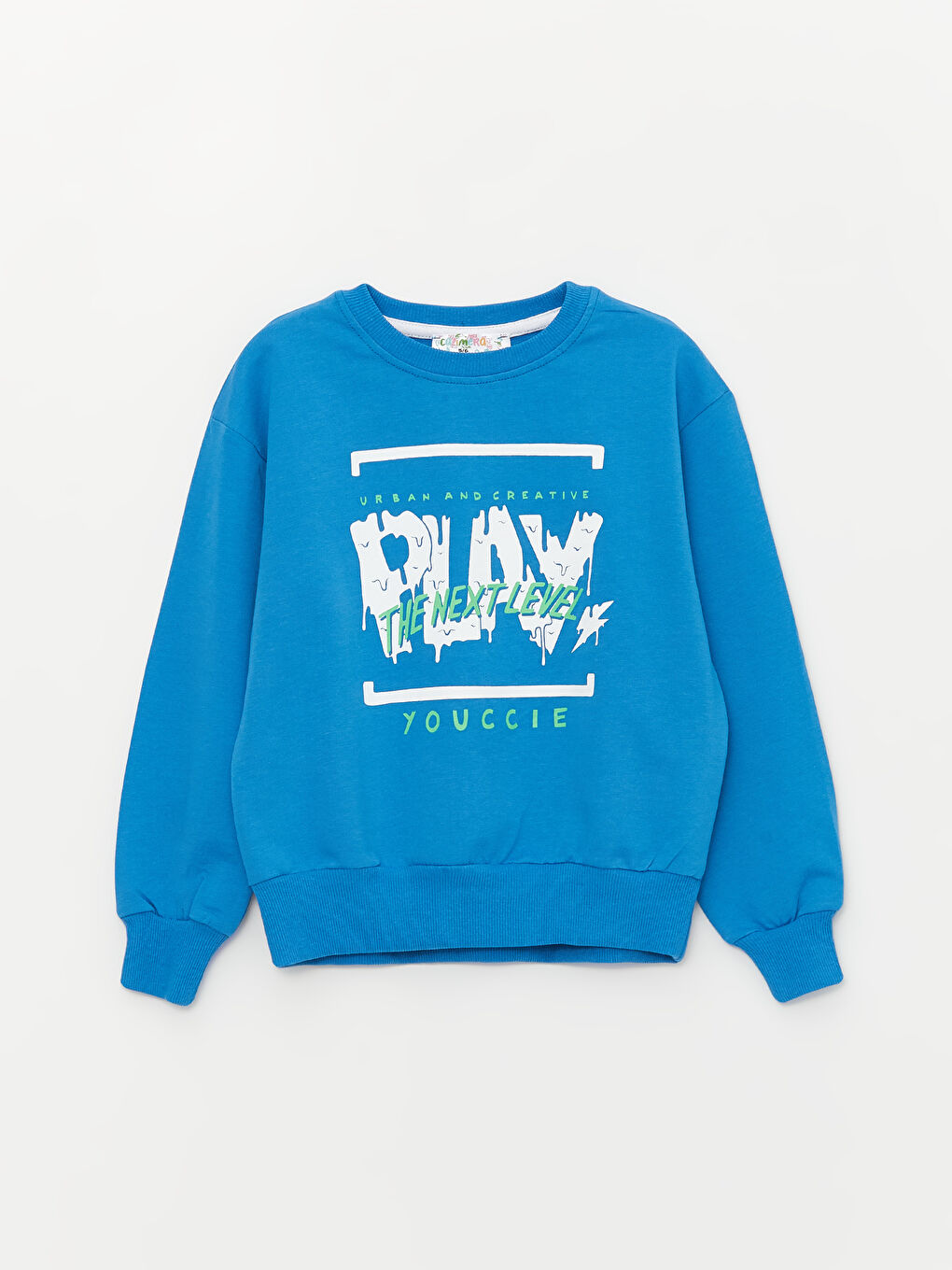 Mavi Bisiklet Yaka Uzun Kollu Erkek Çocuk Sweatshirt ve Eşofman Alt 2'li Takım-1