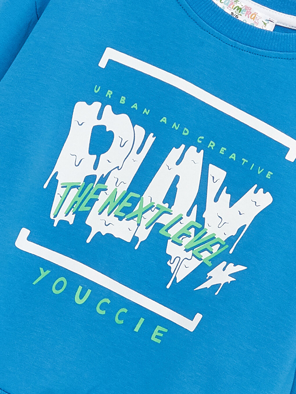 Mavi Bisiklet Yaka Uzun Kollu Erkek Çocuk Sweatshirt ve Eşofman Alt 2'li Takım-6