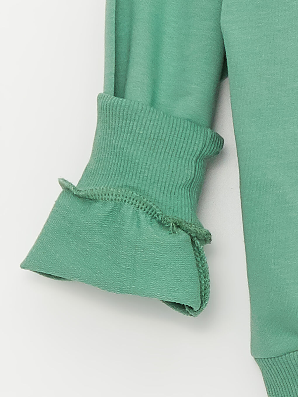 Yeşil Bisiklet Yaka Uzun Kollu Erkek Çocuk Sweatshirt ve Eşofman Alt 2'li Takım-5