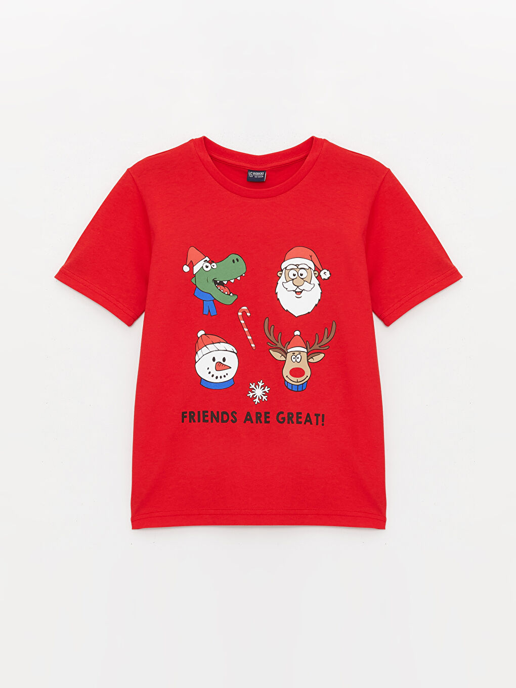 Crew Neck New Year Themed Short Sleeve Boys' T-Shirt