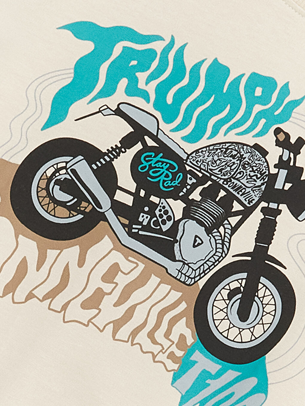 Bej Bisiklet Yaka Uzun Kollu Erkek Çocuk Sweatshirt ve Eşofman Alt 2'li Takım-5