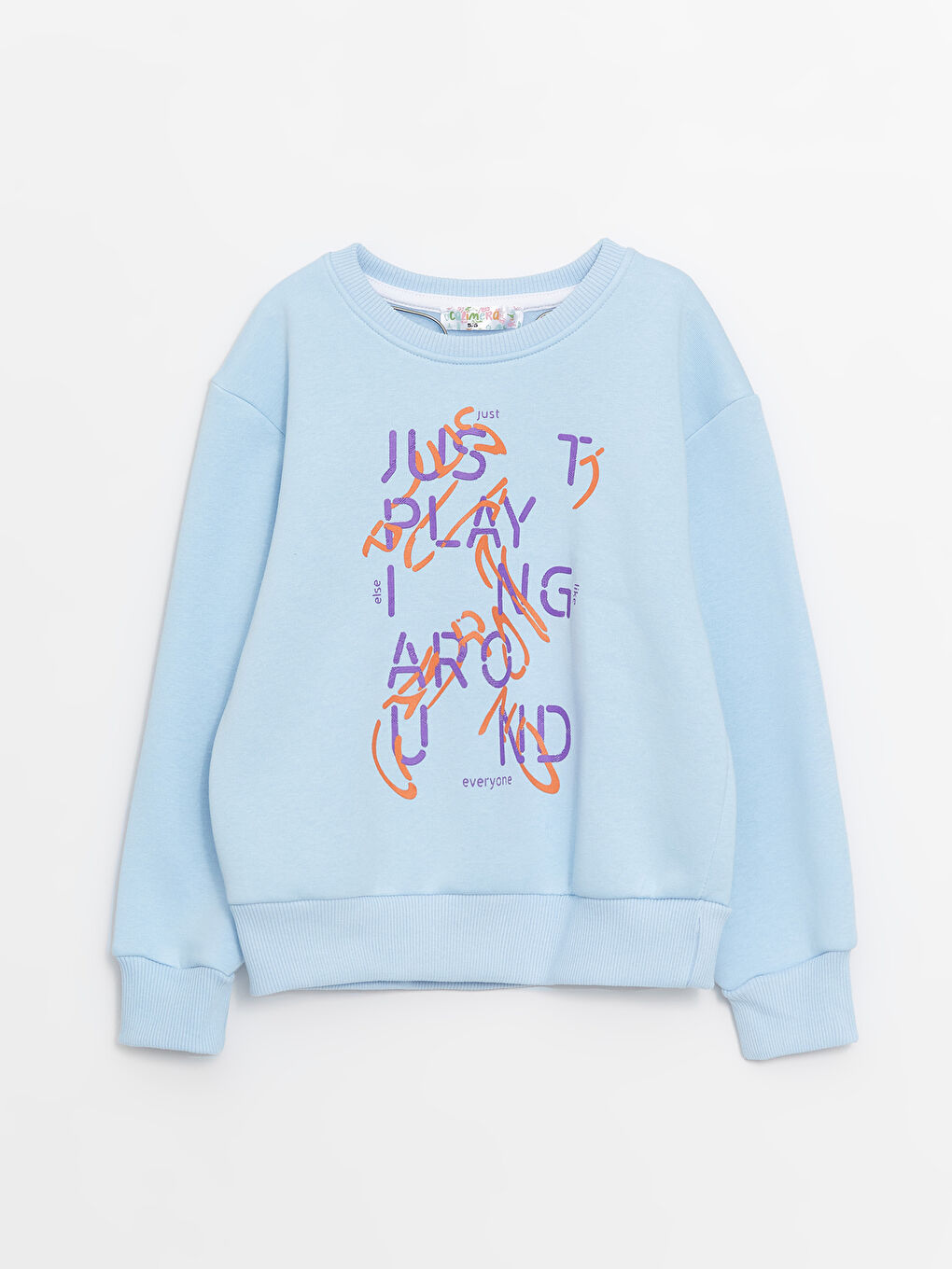 Calimera Kids Mavi Bisiklet Yaka Uzun Kollu Erkek Çocuk Sweatshirt ve Eşofman Alt 2'li Takım - 1