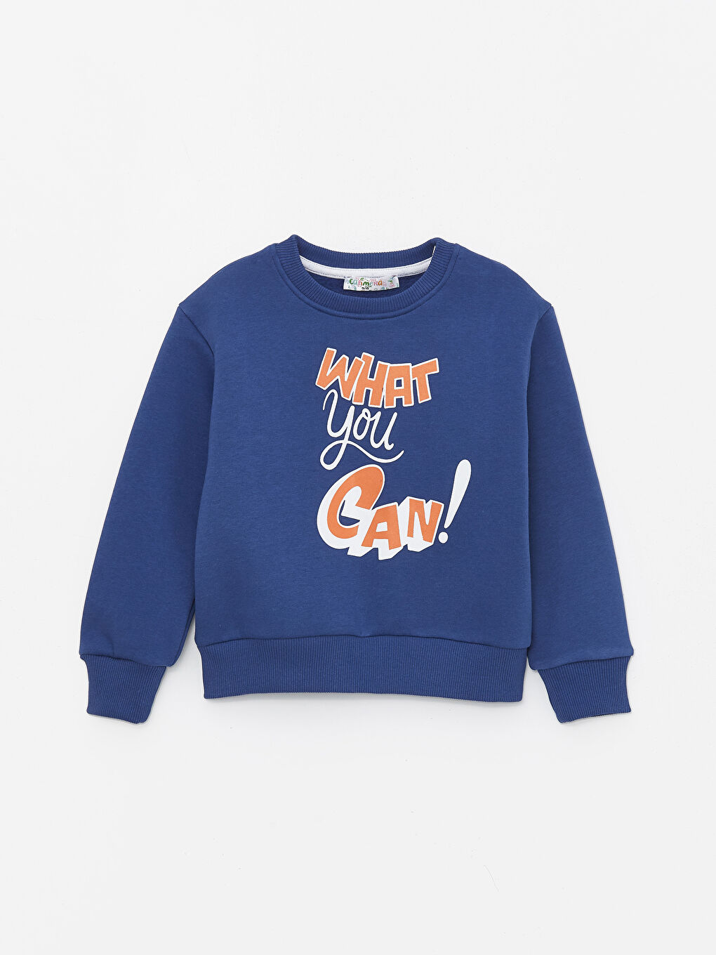 Lacivert Bisiklet Yaka Erkek Çocuk Sweatshirt ve Eşofman Alt 2'li Takım-1