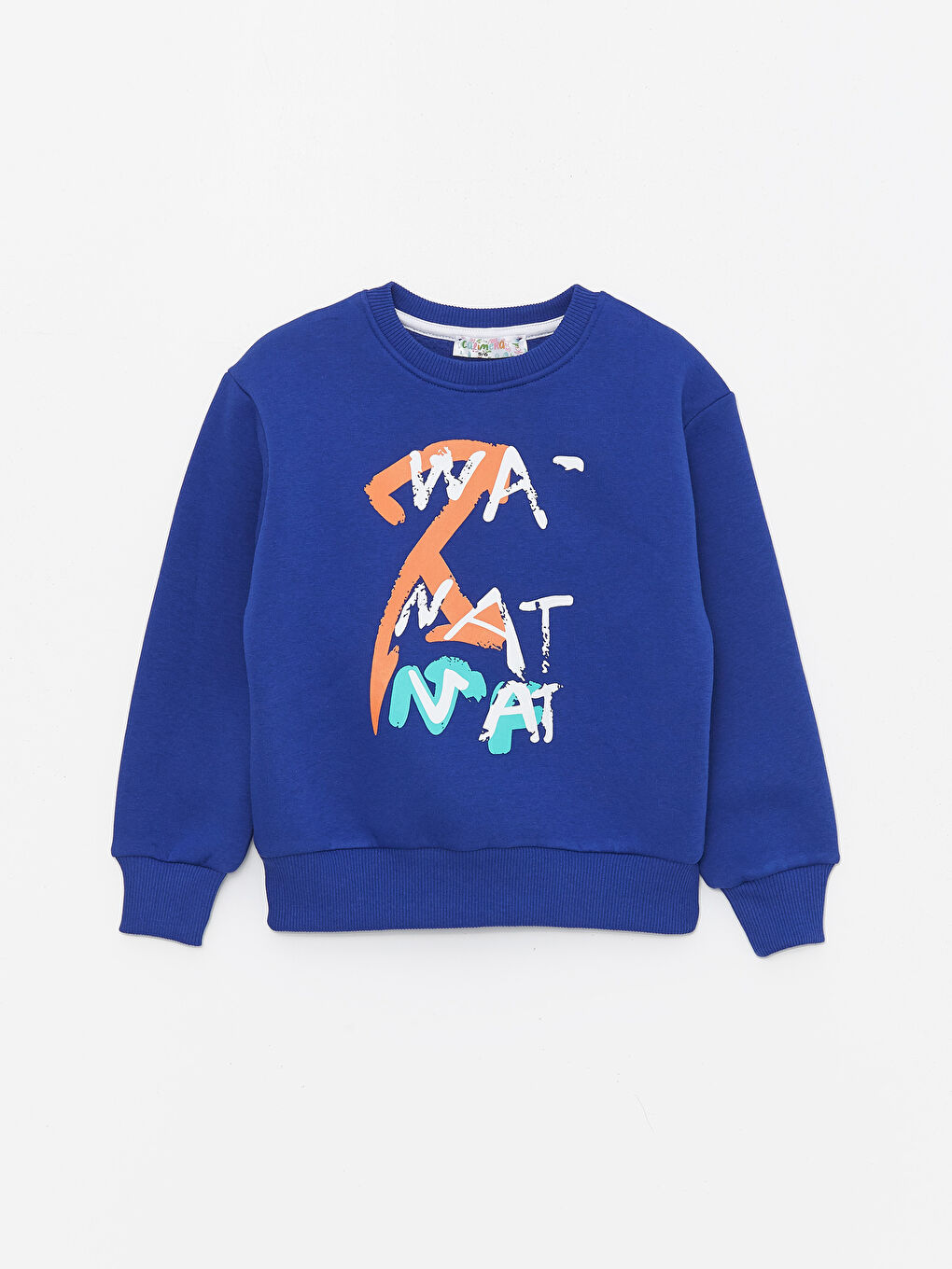 Mavi Bisiklet Yaka Erkek Çocuk Sweatshirt ve Eşofman Alt 2'li Takım-1