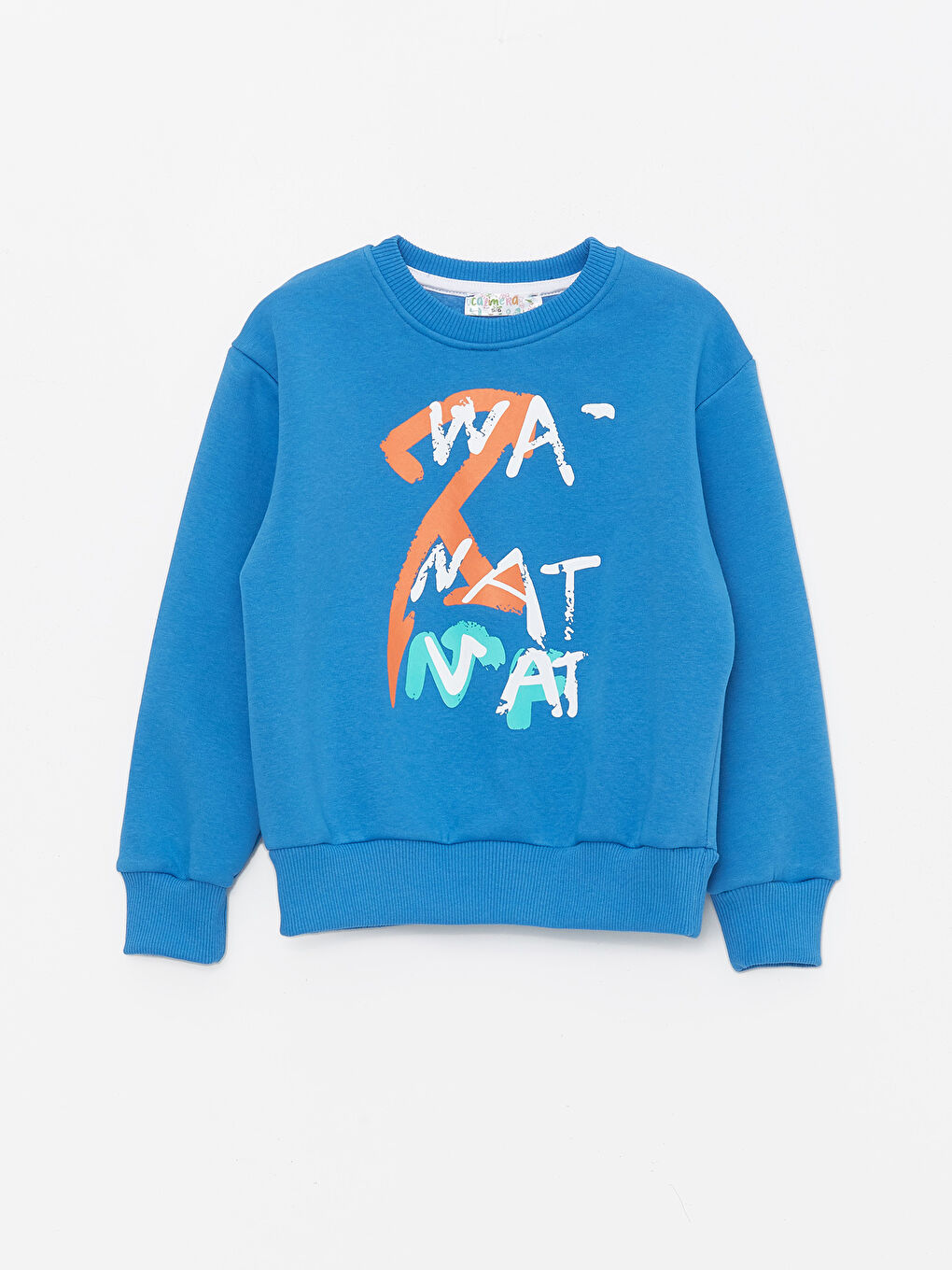 Mavi Bisiklet Yaka Erkek Çocuk Sweatshirt ve Eşofman Alt 2'li Takım-1