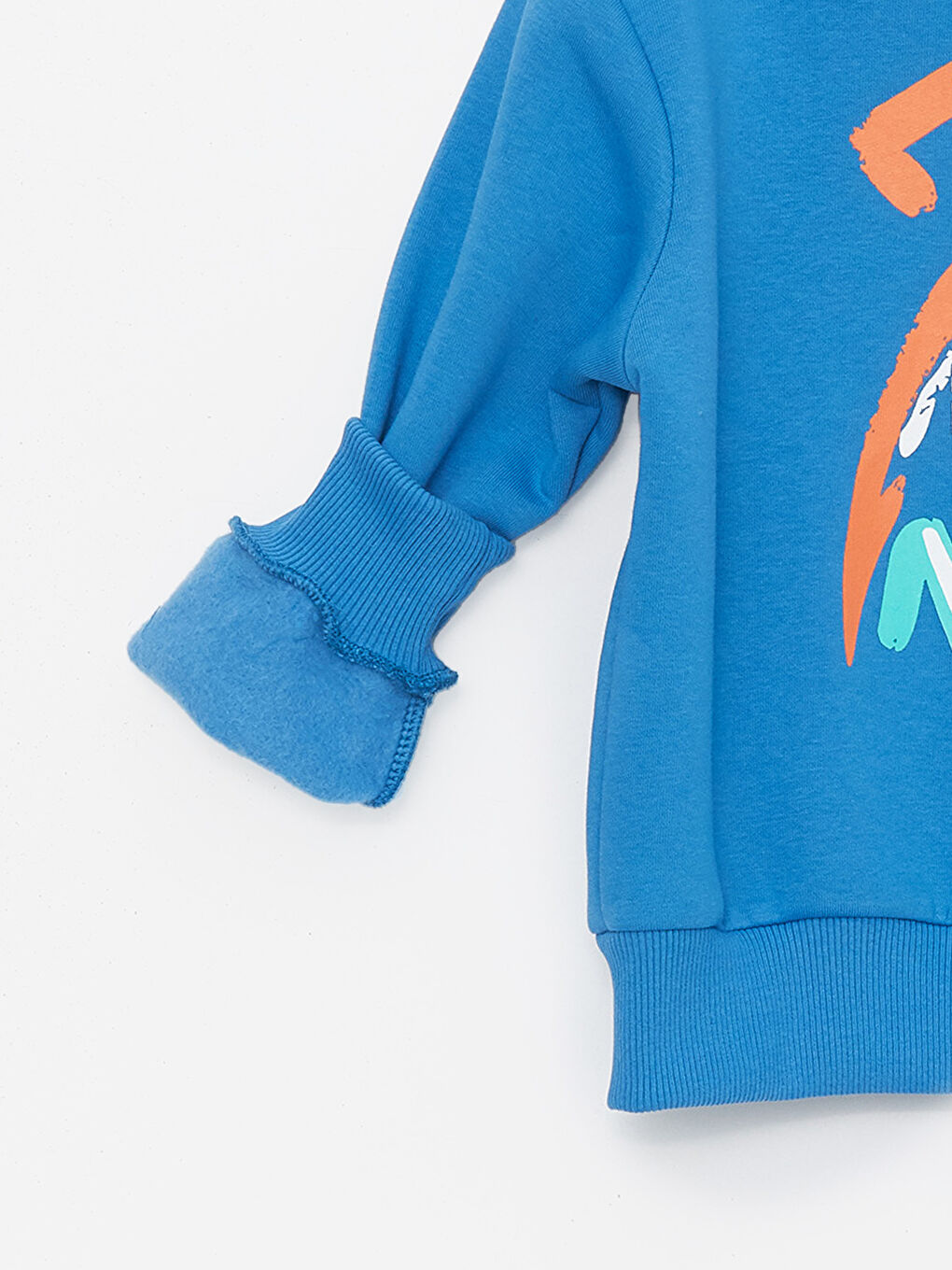 Mavi Bisiklet Yaka Erkek Çocuk Sweatshirt ve Eşofman Alt 2'li Takım-3