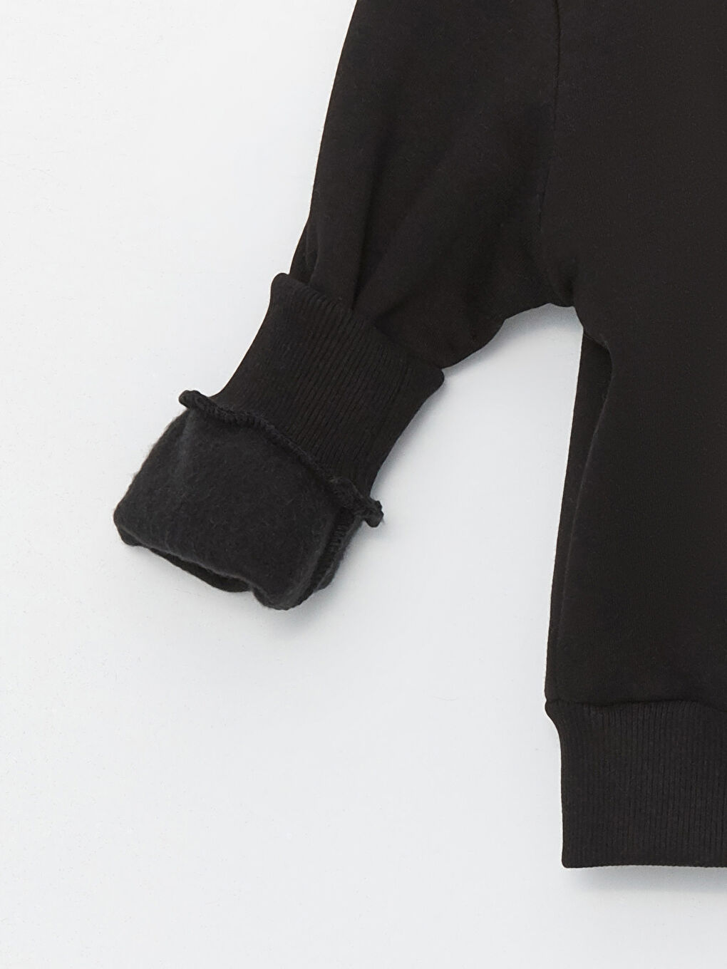 Siyah Bisiklet Yaka Erkek Çocuk Sweatshirt ve Eşofman Alt 2'li Takım-3