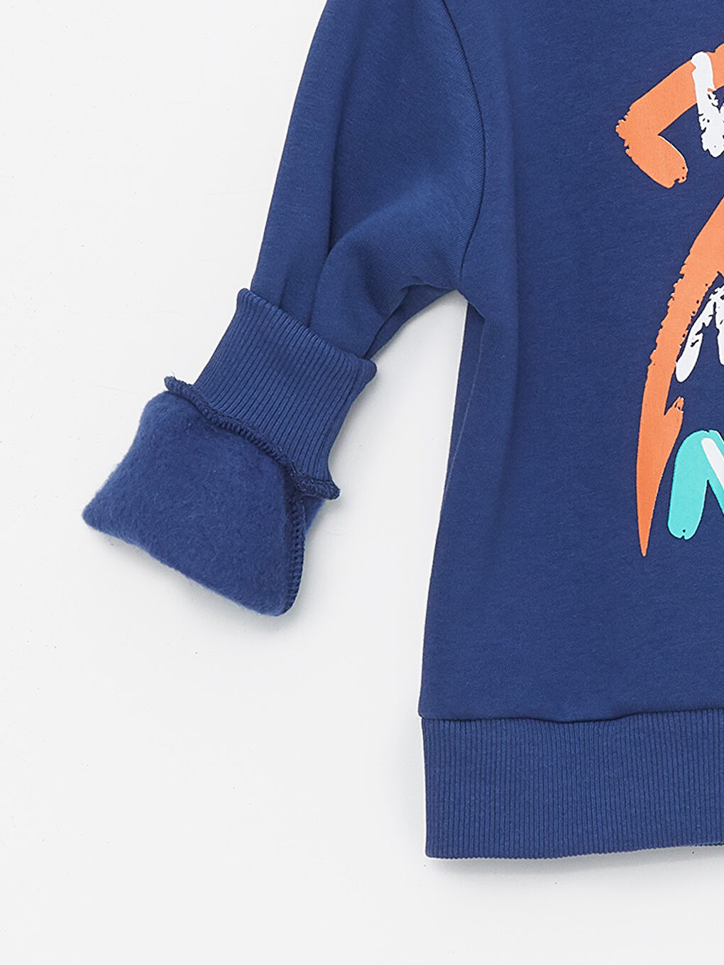 Lacivert Bisiklet Yaka Erkek Çocuk Sweatshirt ve Eşofman Alt 2'li Takım-3