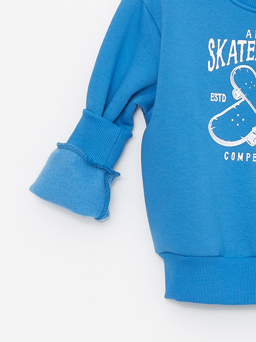 Mavi Bisiklet Yaka Uzun Kollu Erkek Çocuk Sweatshirt ve Eşofman Alt 2'li Takım-3