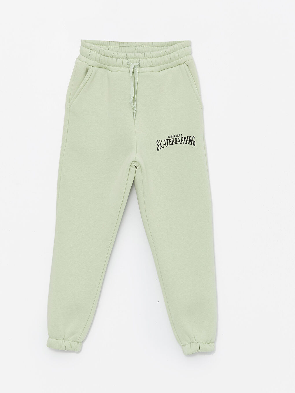 Yeşil Bisiklet Yaka Uzun Kollu Erkek Çocuk Sweatshirt ve Eşofman Alt 2'li Takım-2