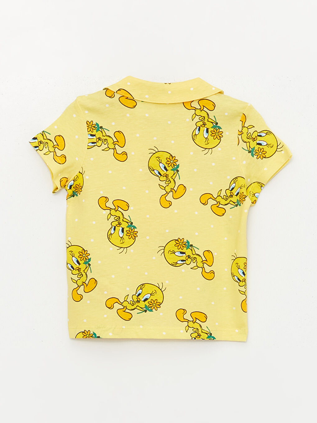 Sarı Tweety Baskılı Kız Bebek Şortlu Pijama Takımı-2