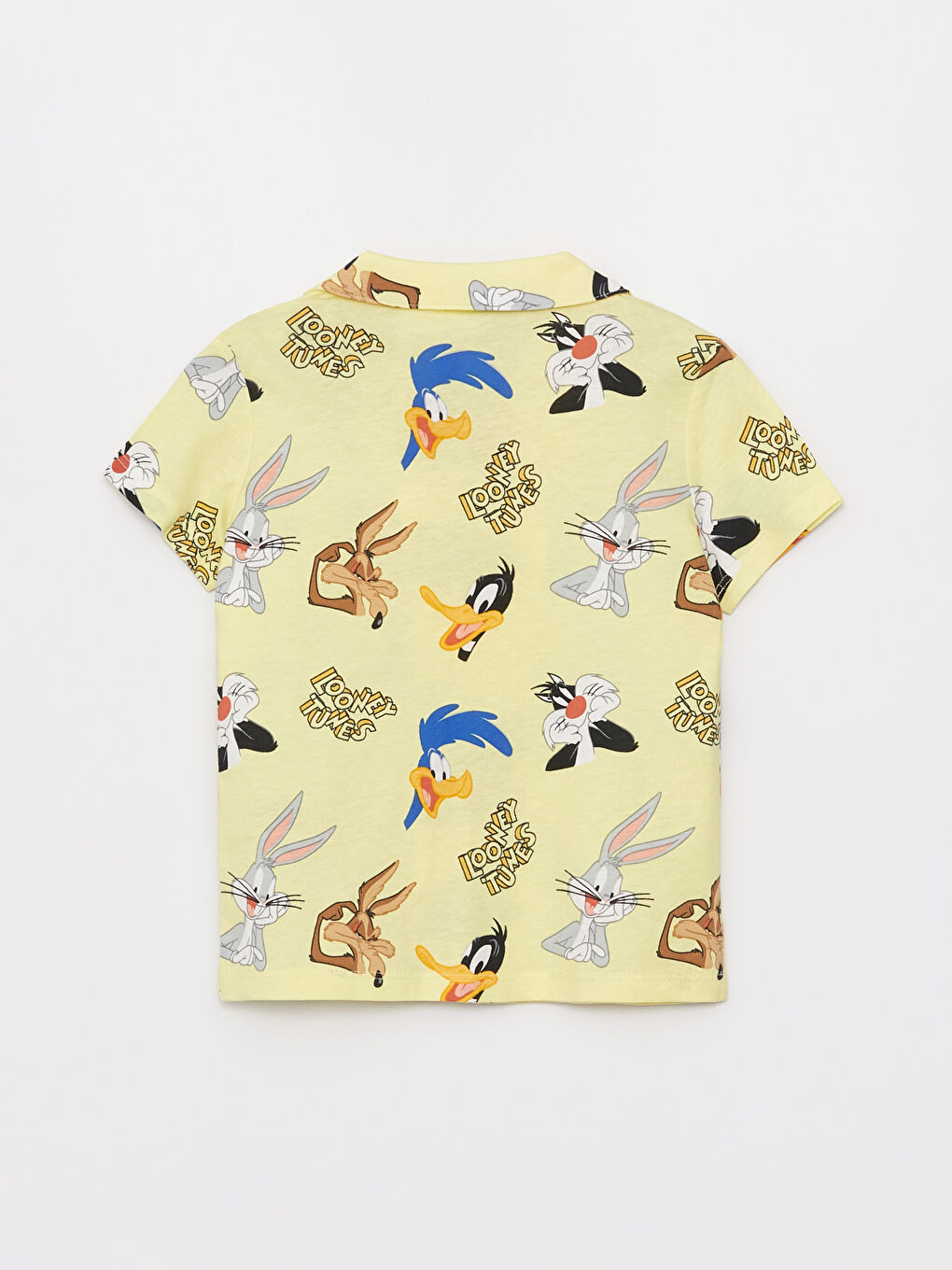 Sarı Looney Tunes Baskılı Erkek Çocuk Pijama Üst-1