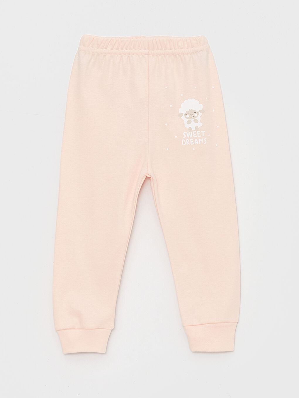 LUGGİ BABY Pembe Beli Lastikli Kız Bebek Pijama Alt 2'li - 1