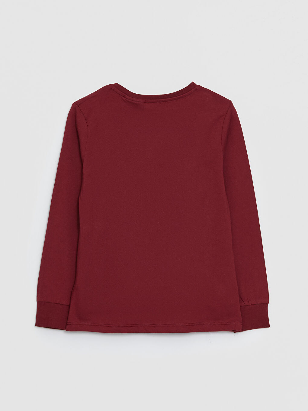 Bordo Bisiklet Yaka Harry Potter Baskılı Uzun Kollu Erkek Çocuk Pijama Takımı-5