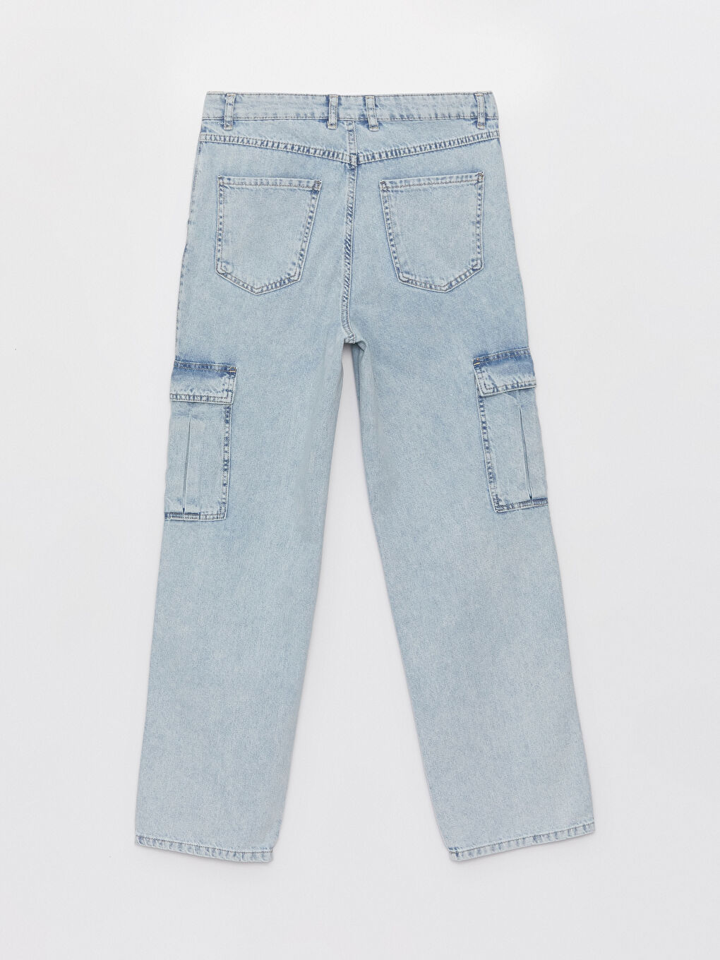 LCW Modest Açık İndigo Rodeo Straight Kadın Kargo Jean Pantolon - 6