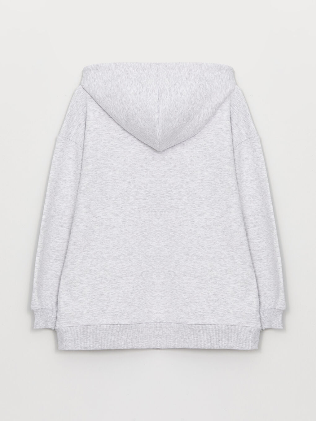 LCW Vision Grey Mel - Lacivert Baskılı Uzun Kollu Oversize Kadın Hoodie - 6