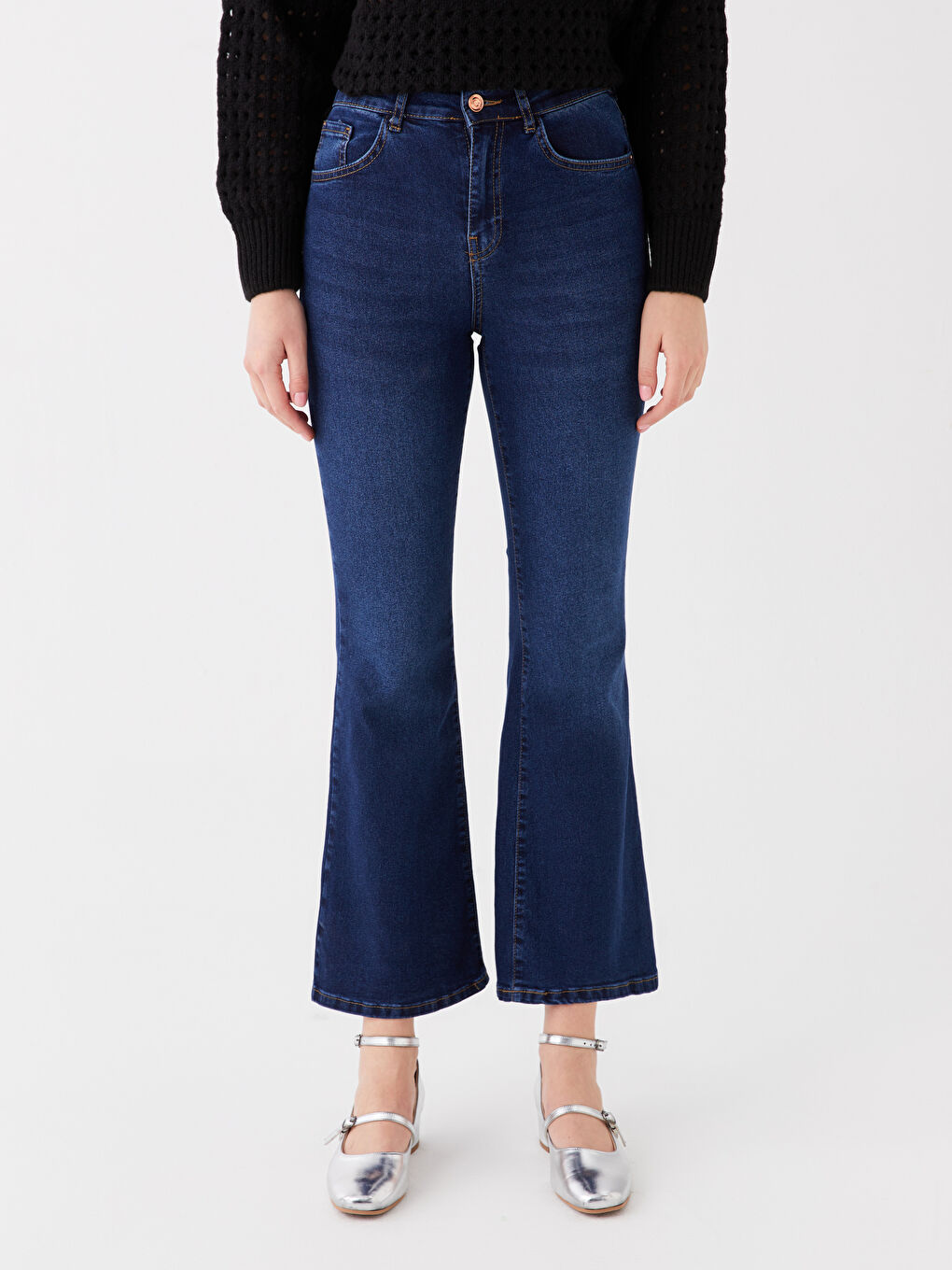 İndigo Mars Flare Kadın Jean Pantolon-2